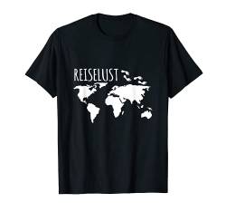 Reiselust Weltkarte Fußabdrücke Reisender T-Shirt von Outdoor Trekking Backpacker Motive