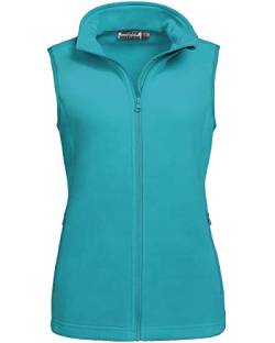 Outdoor Ventures Damen Fleece Weste Ultraleichte Polar Fleeceweste Dünne Outdoor Luafwesten für Frauen Ärmellos Jacke mit 4 Taschen Frühlings Herbst für Laufen Wandern Camping, Aquamarin Blau L von Outdoor Ventures