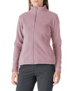 Outdoor Ventures Damen Fleecejacke mit Durchgehendem Reißverschluss Stehkragen Frauen Leichte Fleece Sweatjacke Antistatische Elektrizität Damenjacke für Laufen, Wandern und Freizeit Graurosa M von Outdoor Ventures