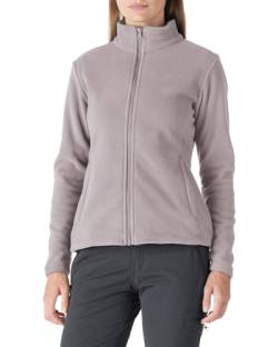 Outdoor Ventures Damen Fleecejacke mit Durchgehendem Reißverschluss Stehkragen Frauen Leichte Fleece Sweatjacke Antistatische Elektrizität Damenjacke für Laufen, Wandern und Freizeit Graurosa S von Outdoor Ventures