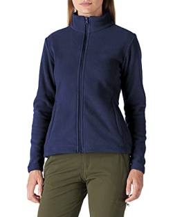 Outdoor Ventures Damen Fleecejacke mit Durchgehendem Reißverschluss Stehkragen Frauen Leichte Fleece Sweatjacke Antistatische Elektrizität Damenjacke für Laufen, Wandern und Freizeit Navy Blau L von Outdoor Ventures