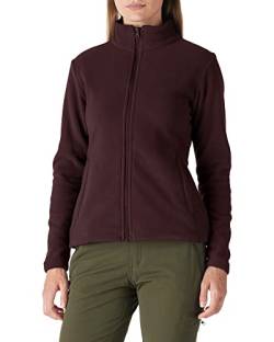 Outdoor Ventures Damen Fleecejacke mit Durchgehendem Reißverschluss Stehkragen Frauen Leichte Fleece Sweatjacke Antistatische Elektrizität Damenjacke für Laufen, Wandern und Freizeit Schokolade XS von Outdoor Ventures