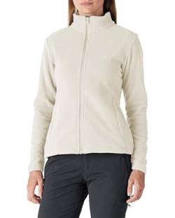 Outdoor Ventures Damen Fleecejacke mit Durchgehendem Reißverschluss Stehkragen Frauen Leichte Fleece Sweatjacke Antistatische Elektrizität Damenjacke für Laufen, Wandern und Freizeit Wollweiß XL von Outdoor Ventures