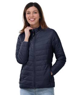 Outdoor Ventures Damen Steppjacke Leichte Warme Packbare Übergangsjacke Puffer Jacke für Frauen Gefüttert Weiche Steppmantel Quilted Coat für Freizeit Wandern Reisen Outdoor Dunkelblau M von Outdoor Ventures