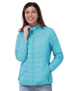 Outdoor Ventures Damen Steppjacke Leichte Warme Packbare Übergangsjacke Puffer Jacke für Frauen Gefüttert Weiche Steppmantel Quilted Coat für Freizeit Wandern Reisen Outdoor Hellblau 2XL von Outdoor Ventures