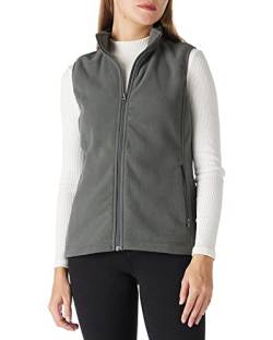 Outdoor Ventures Fleece Weste für Damen,Weich Ärmellos Jacke mit Reißverschlusstaschen, Sport Laufweste Frühling Herbst Fleeceweste Frauen Dunkelgrau L/42 von Outdoor Ventures