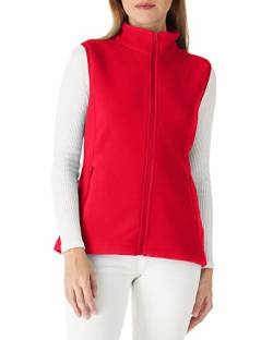 Outdoor Ventures Fleece Weste für Damen,Weich Ärmellos Jacke mit Reißverschlusstaschen, Sport Laufweste Frühling Herbst Fleeceweste Frauen Rot L von Outdoor Ventures