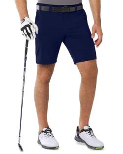 Outdoor Ventures Herren Golfshorts UPF 50+ Stretch 9'' Bermuda Shorts Leichte Schnelltrocknende Kurze Hose mit 3 Tee-Halter und Taschen für Golfen Dunkelblau 36 von Outdoor Ventures