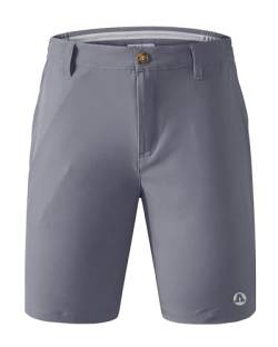 Outdoor Ventures Herren Golfshorts UPF 50+ Stretch 9'' Bermuda Shorts Leichte Schnelltrocknende Kurze Hose mit 3 Tee-Halter und Taschen für Golfen Dunkelgrau 34 von Outdoor Ventures