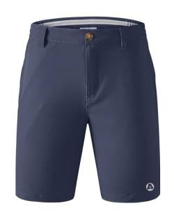 Outdoor Ventures Herren Golfshorts UPF 50+ Stretch 9'' Bermuda Shorts Leichte Schnelltrocknende Kurze Hose mit 3 Tee-Halter und Taschen für Golfen Navy Blau 36 von Outdoor Ventures