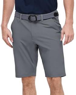 Outdoor Ventures Herren Golfshorts UPF 50+ Stretch Dry Fit Golf Shorts 11'' Bermuda Shorts Leichte Schnelltrocknende Kurze Hose mit Taschen für Golfen Arbeiten Grau 36 von Outdoor Ventures