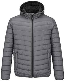 Outdoor Ventures Leichte Steppjacke Herren Übergangsjacke Packbare Puffer Jacke Winterjacke für Männer Zum Ski Wandern Reisen Grau S von Outdoor Ventures