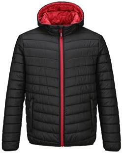 Outdoor Ventures Leichte Steppjacke Herren Übergangsjacke Packbare Puffer Jacke Winterjacke für Männer Zum Ski Wandern Reisen Schwarz L von Outdoor Ventures