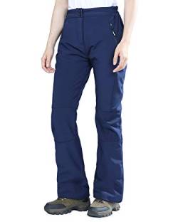 Outdoor Ventures Skihose Outdoorhose Damen Wanderhose Wasserdicht Softshellhose Winter Thermohose Ski Hosen Warm Gefüttert Arbeitshose Snowboardhose Winddicht Trekkinghose Navy Blau 29-40 von Outdoor Ventures