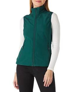 Outdoor Ventures Softshell Weste Damen Ärmellose Jacke Laufweste Leicht Winddicht Warm Fleeceweste Stehkragen Sport Golf Weste mit 4 Taschen für Wandern Camping Dunkelgrün XS von Outdoor Ventures