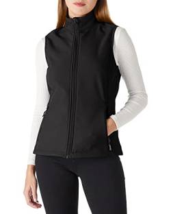 Outdoor Ventures Softshell Weste Damen Ärmellose Jacke Laufweste Leicht Winddicht Warm Fleeceweste Stehkragen Sport Golf Weste mit 4 Taschen für Wandern Camping Schwarz 3XL von Outdoor Ventures