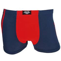 Oute Shorts Boxershorts Unterhose Retro Pants blau-rot Baumwolle Gr. L von Oute