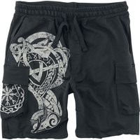 Outer Vision - Gothic Short - Guardian Tattoo - S bis XXL - für Männer - Größe M - schwarz von Outer Vision