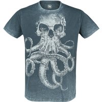Outer Vision - Gothic T-Shirt - Dead Sea - S bis 4XL - für Männer - Größe 3XL - türkis von Outer Vision