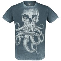 Outer Vision - Gothic T-Shirt - Dead Sea - S bis 4XL - für Männer - Größe S - türkis von Outer Vision