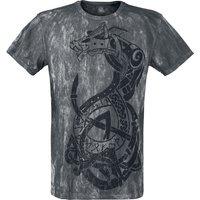 Outer Vision - Gothic T-Shirt - Viking Warrior - S bis 4XL - für Männer - Größe L - grau von Outer Vision