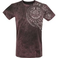 Outer Vision T-Shirt - Burned Magic - S bis 4XL - für Männer - Größe 3XL - bordeaux von Outer Vision