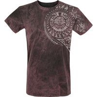 Outer Vision T-Shirt - Burned Magic - S bis 4XL - für Männer - Größe 4XL - bordeaux von Outer Vision