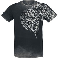 Outer Vision T-Shirt - Burned Tattoo - S bis 4XL - für Männer - Größe 4XL - grau von Outer Vision