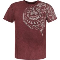 Outer Vision T-Shirt - Burned Tattoo - S bis 4XL - für Männer - Größe 4XL - rot von Outer Vision