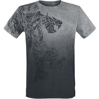 Outer Vision T-Shirt - Dragon Tattoo - S bis 4XL - für Männer - Größe 3XL - grau von Outer Vision