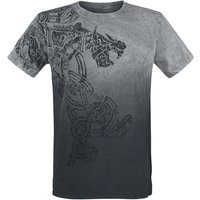 Outer Vision T-Shirt - Dragon Tattoo - S bis 4XL - für Männer - Größe S - grau von Outer Vision