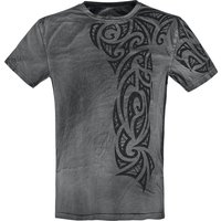 Outer Vision T-Shirt - Gothic Tattoo - S bis 4XL - für Männer - Größe M - grau von Outer Vision