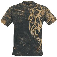 Outer Vision T-Shirt - Marble Tattoo - M bis 3XL - für Männer - Größe L - schwarz von Outer Vision