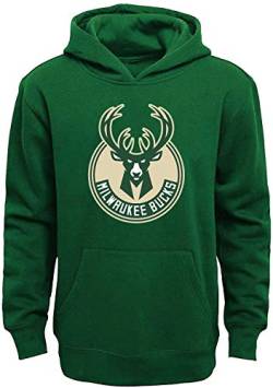 NBA Youth 8–20 Team Color Primary Logo Pullover Fleece Sweatshirt Hoodie, Milwaukee Bucks Green, 10-12 von Outerstuff