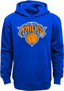 NBA Youth 8–20 Team Color Primary Logo Pullover Fleece Sweatshirt Hoodie, New York Knicks Blau, 14-16 von Outerstuff