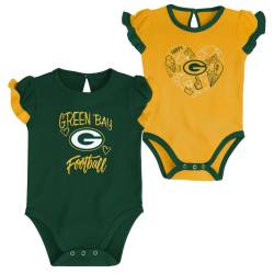 NFL Mädchen Baby 2er Body-Set Green Bay Packers von Outerstuff