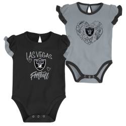 NFL Mädchen Baby 2er Body-Set Las Vegas Raiders von Outerstuff
