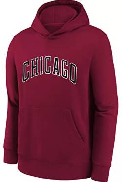 Outerstuff NBA Jungen Youth 8-20 Offizielle City Edition Team Wordmark Logo Pullover Hoodie Sweatshirt, Chicago Bulls, L von Outerstuff