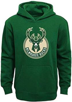 Outerstuff NBA Youth 8-20 Team Color Primary Logo Pullover Fleece Sweatshirt Hoodie (Milwaukee Bucks Green, 18-20) von Outerstuff
