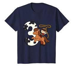 Kinder Cowboy 3. Geburtstag Jungen 3 Jahre Geschenk Western T-Shirt von Outfit zum 3. Geburtstag Jungen 3 Jahre