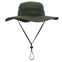 Outfly Breite Krempe Sonnenhut für Herren Damen Mesh Bucket Hat Leichter Bonnie Hut Outdoor Angelhut von Outfly