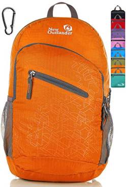 Outlander Packbarer handlicher leichter Reise-Wanderrucksack, Tagesrucksack, Orange von Outlander