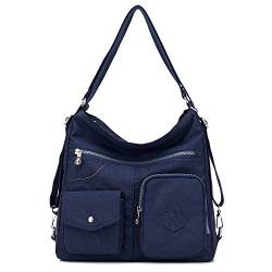 Outreo Schultertasche, Handtasche, Damen, Schultertasche, Rucksack, wasserdicht, für Schule, Reisen, Messenger, Blau von Outreo