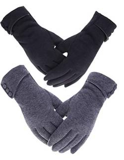 Outrip Womens Winter Warme Handschuhe Touchscreen-Telefon Thermohandschuhe Winddicht Gefütterte Dicke Lady Handschuhe von Outrip