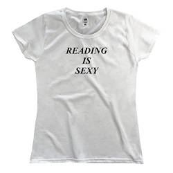 Outsider. Damen Reading is Sexy T-Shirt - White - Medium von Outsider.