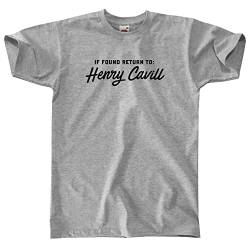 Outsider. Herren Unisex If Found Return to Henry Cavill T-Shirt - Grey - Medium von Outsider.