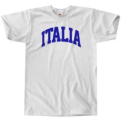 Outsider. Herren Unisex Italia T-Shirt - White - Large von Outsider.