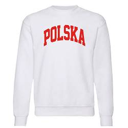 Outsider. Herren Unisex Polska Sweatshirt - White - X-Large von Outsider.