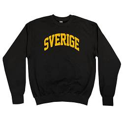 Outsider. Herren Unisex Sverige Sweden Sweatshirt - Black - X-Large von Outsider.