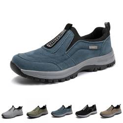 Hatme OrthopäDische Wanderschuhe, Hatme Orthopedic Wanderschuhe Walking Mens Sports Breathable Casual Non Slip Shoes (Dunkelblau, Erwachsene, 43, Numerisch, EU Schuhgrößensystem, Breit) von Oveallgo